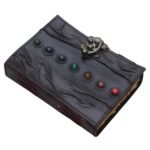 Seven Stone Antique Leather Journal – Handmade Vintage Diary with Brass Clasp - Image 7