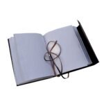 Vintage Embossed Leather Journal with Antique Wraparound Strap & Blue Stone | Handmade Writing Diary Notebook - Image 8