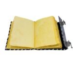Vintage Leather Eye Spellbook Journal with Dual Brass Lock Clasps – Handcrafted Book of Shadows, Wiccan Grimoire & Halloween Prop - Image 4