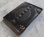 Handmade Leather Chakra Journal with 7 stone Stones Embossed Diary | Antique Lock Sketchbook & Book of Shadows - Image 2