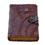 Vintage Journal, Leather Diary, Brown Notebook, Antique Clasp, Rustic Journal, Gothic Diary, Writing Notebook, Travel Journal, Gift for Writers, Vintage Stationery