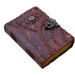 Vintage Journal, Leather Diary, Brown Notebook, Antique Clasp, Rustic Journal, Gothic Diary, Writing Notebook, Travel Journal, Gift for Writers, Vintage Stationery
