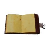 Vintage Handmade Leather Journal Diary with Antique Hocus Pocus Book Clasp – Rustic Brown Notebook - Image 2